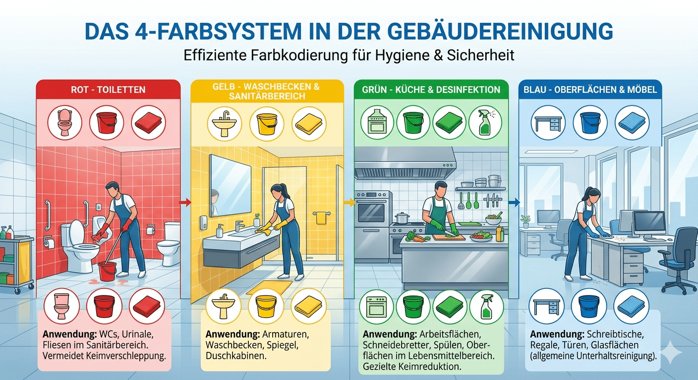 4-Farben-System in der Gebäudereinigung — BRP Gebäudedienste